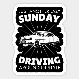 Lazy Sunday Car Driving Sticker